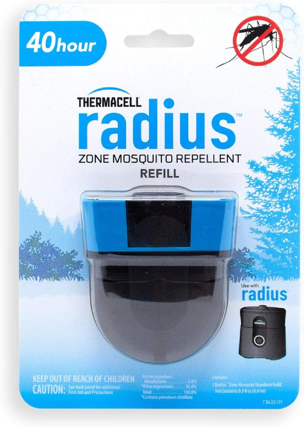 Thermacell Rechargeable Mosquito Repeller Refills; Advanced Repellent Formula Provides 20’ Protection Zone; Compatible with Thermacell E-Series & Radius Only; No DEET, Spray or Flame