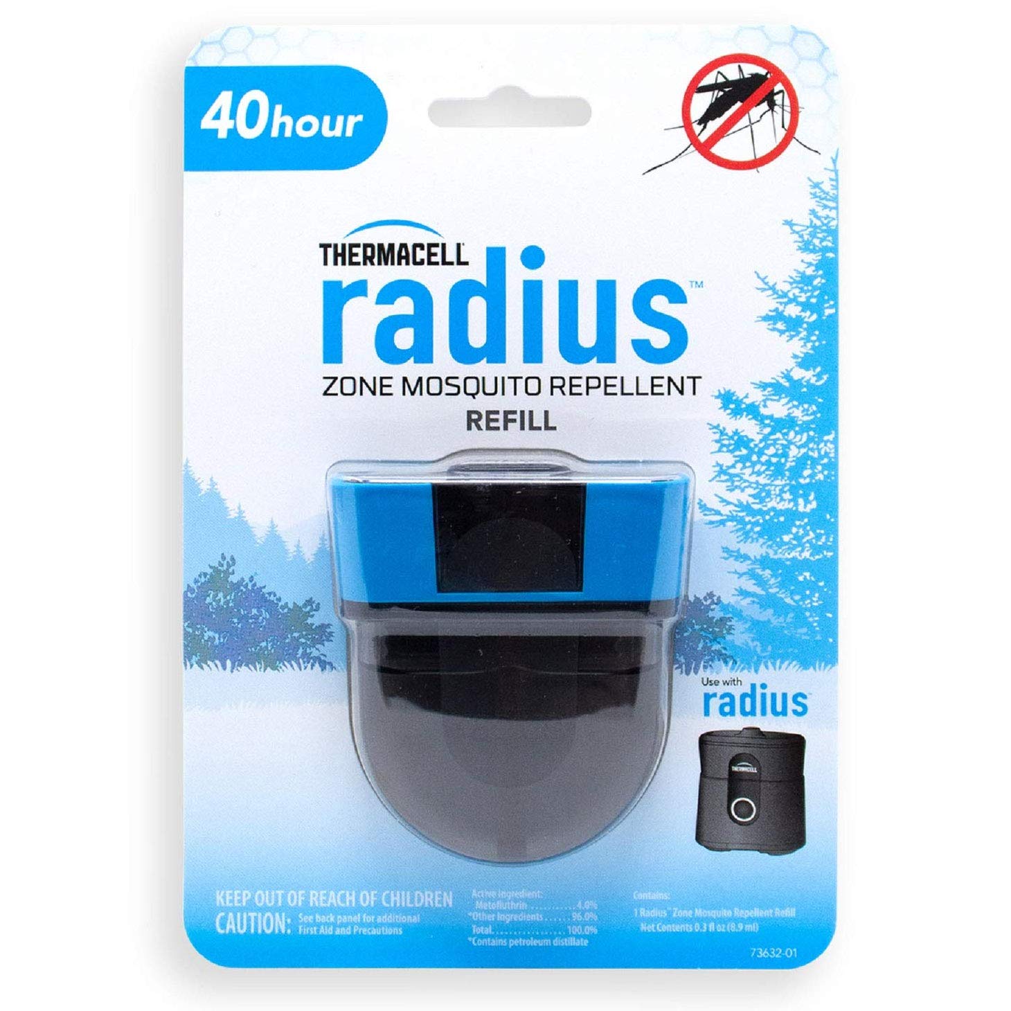 Thermacell Rechargeable Mosquito Repeller Refills; Advanced Repellent Formula Provides 20’ Protection Zone; Compatible with Thermacell E-Series & Radius Only; No DEET, Spray or Flame