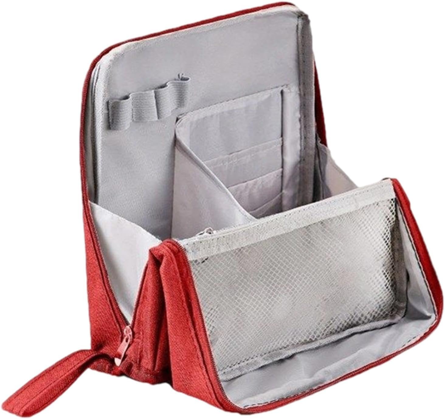 Makeup Travel Bag Waterproof Large Capacity Portable Cosmetic Bag, Wine Red, Refer to description, Unisex