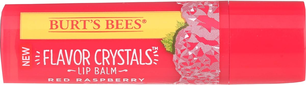 Burt's Bees Flavor Crystals 100% Natural Moisturizing Lip Balm, Red Raspberry,