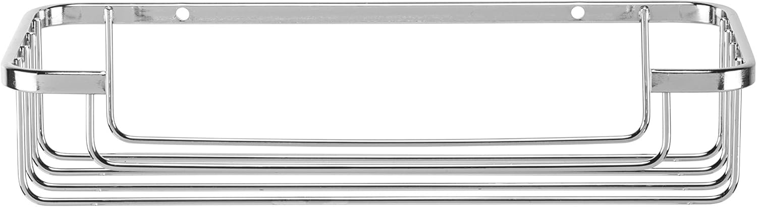 Croydex Chrome Wall Mounted Cosmetic Shower Basket for Bathroom, 5 Year Rust Free Guarantee, Silver