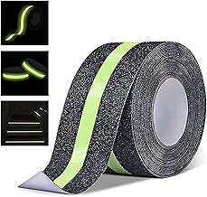 KAHEIGN Non-Slip Tape 5m x 5cm Glow in the Dark Safety Warning Tape for Stairs, Ladders and Slippery Floors Indoor and Outdoor Use