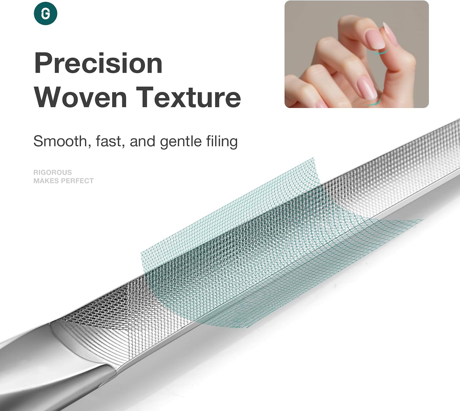 MR.GREEN Double Sided Nail Files Stainless Steel U-Shaped Nail File Curve Anti-Slip Handle