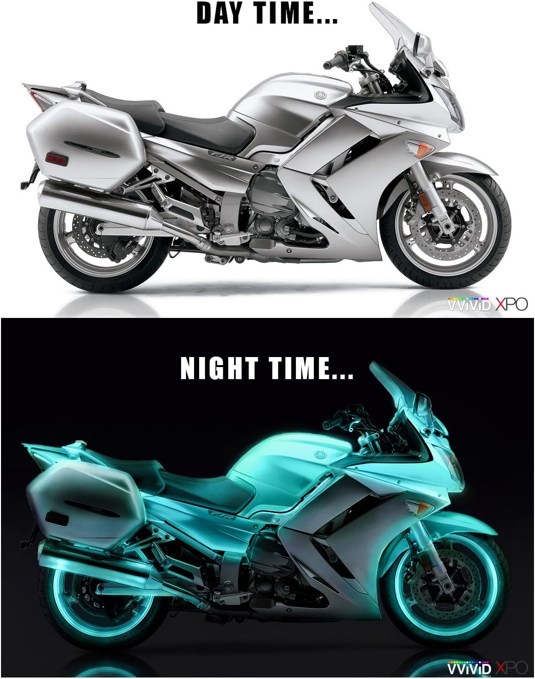 VViViD Blue Glow in The Dark Vinyl Wrap Luminous Adhesive Film Air Release DIY Sheet (2ft x 5ft)