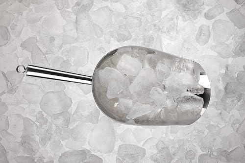 Miniatura 3 de LEMONSODA Cuchara de hielo de metal  Cuchara de hielo de acero inoxidable  Cuchara de metal a prueba de óxido con lazo para colgar, cuchara pequeña