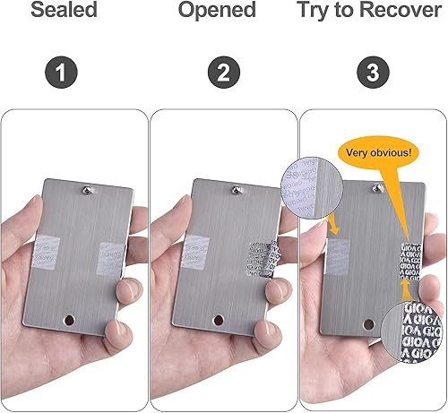 Miniatura 4 de ArlinaL Billetera de acero Bitcoin, cartera de criptomonedas para hardware, respaldo de cartera fría, almacenamiento de semillas criptográficas