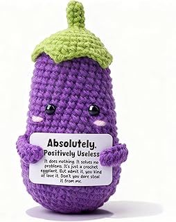 Funny White Elephant Gag Gift - 'Absolutely Useless' Crochet Novelty Toy for Secret Santa, Humorous Office Party Exchange Present, Weird Desk Decor for Adults