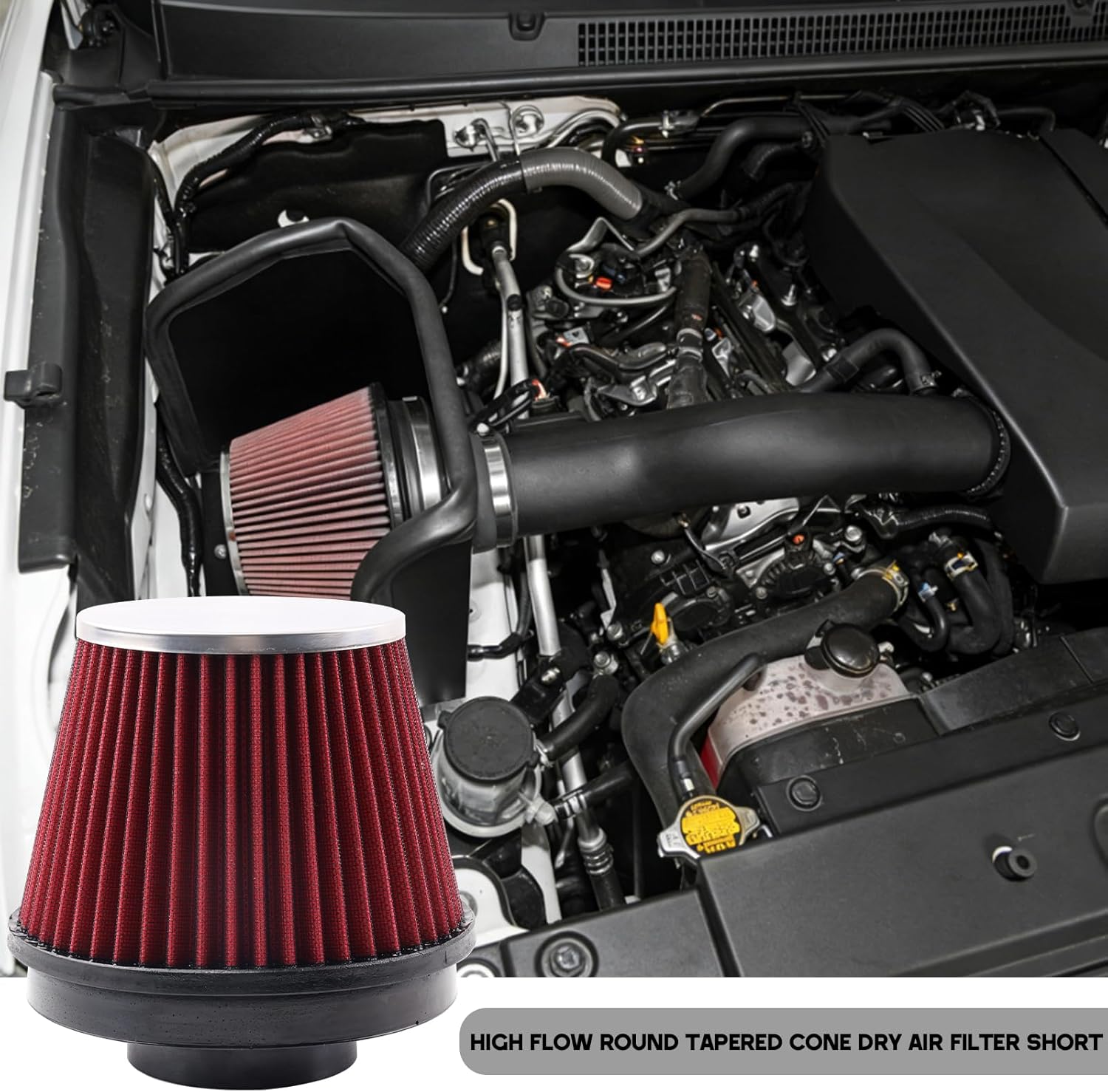 Cold Air Intake Compatible with Toyota Tacoma 2016-2023 V6 3.5 L Towing Performance & Acceleration