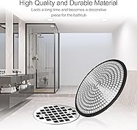 Vista 6 de LEKEYE Atrapa cabellos para el drenaje de la ducha Colador Cubierta para el drenaje de la ducha Protector para el drenaje del baño, acero Negro
