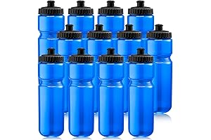 12-Pack 25 Oz Blue Sports Water Bottles