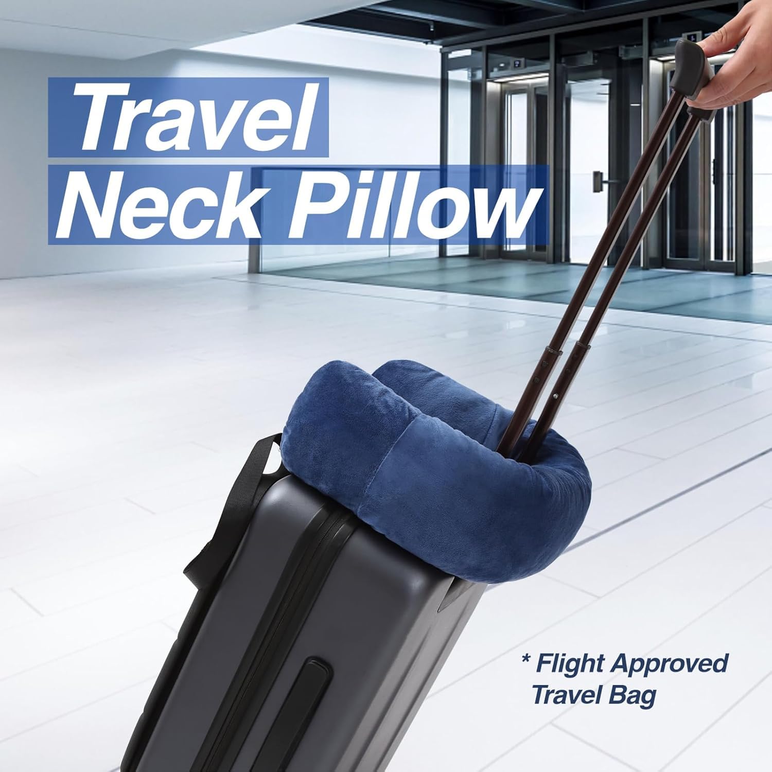 Nackenkissen Auto Nackenkissen Reise Stuffable Reisekissen Plüsch Nackenkissen Mit Abnehmbarem Schultergurt Kleideraufbewahrung Travel Essentials(Blue)