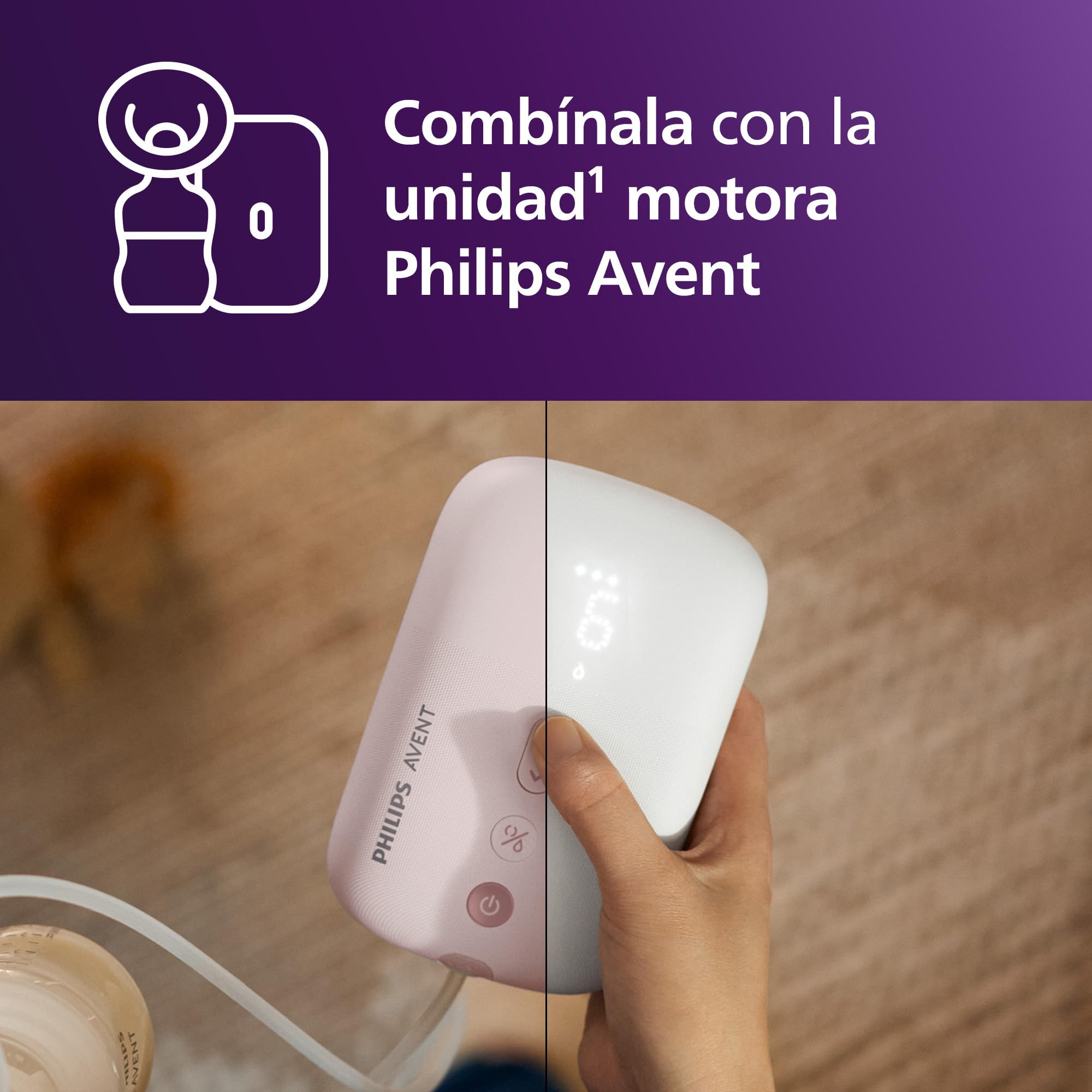 Philips Avent kit de extractor de leche doble, sin unidad motora, fácil de limpiar y montar, con 2 biberones, 2 discos selladores y 2 roscas para el almacenamiento de leche, modelo SCF335/12