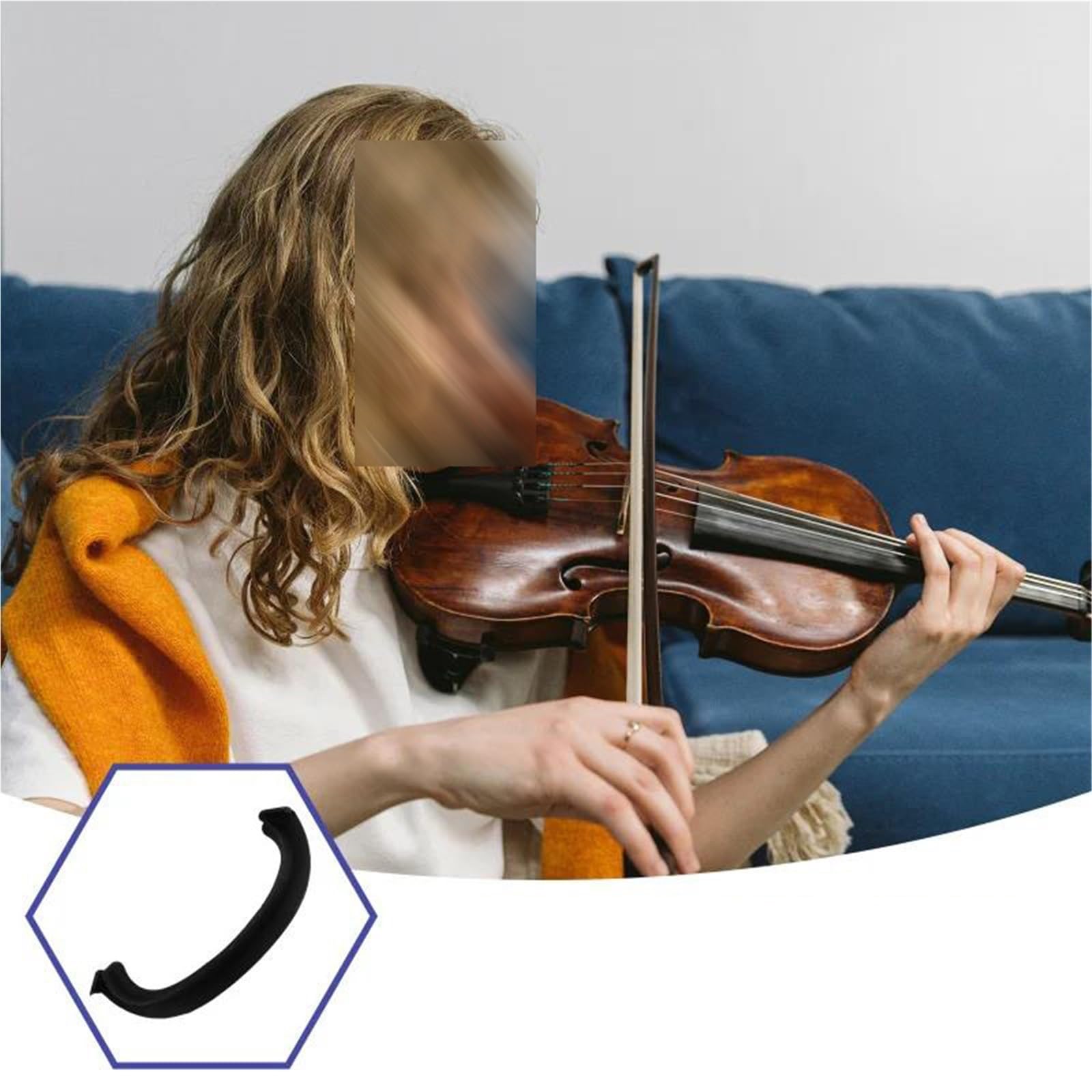 Accesorios Profesionales Violin Protector Universal De Goma En Forma De C Para Cintura Y Panel Lateral De Violines 4/3/4