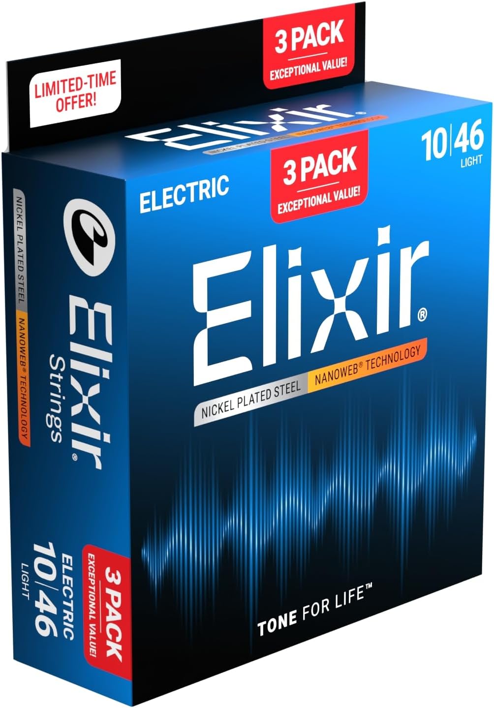Elixir NANOWEB Light .010-.046#16567 (12052 Set of 3)