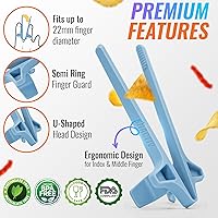 Vista 4 de SNACTIV LITE - Palillos de dedo para jugadores, paquete de 4 piezas, como se ve en Shark Tank! La herramienta oficial de aperitivos del futuro