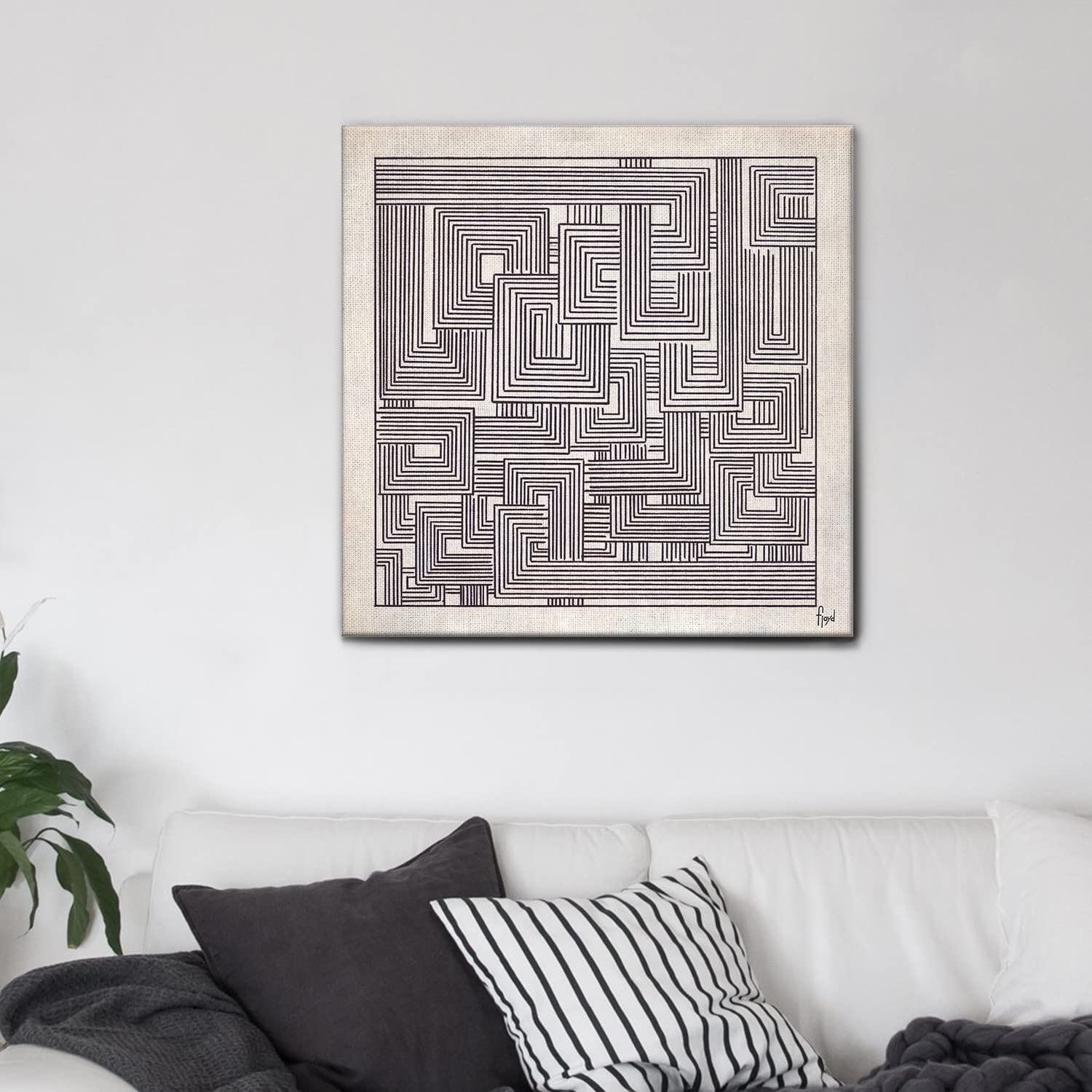 Giallobus - Quadro - Fiorindo Magnapane - Spremuta di nero - Tela Canvas Telaio Premium Alto Spessore - 70x70 - Pronto da appendere - Quadri moderni per la casa