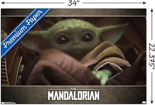 Miniatura 3 de Trends International Star Wars The Mandalorian - Póster de pared de ojos, 22.375 x 34 pulgadas, versión premium sin marco