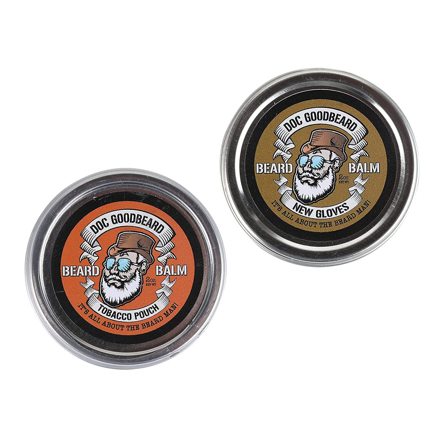 Doc Goodbeard Beard Balm Kit Includes 1 New Gloves Balm and 1 TB Pouch Balm for men, All-Natural, No Greasy, Locks in Moisture for Skin, and Beard,