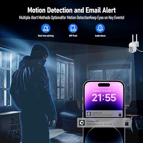 Miniatura 6 de Pantalla LCD + audio de 2 vías sistema de cámara de seguridad para el hogar Camcamp con monitor LCD de 10.1 pulgadas, 4 cámaras de seguridad