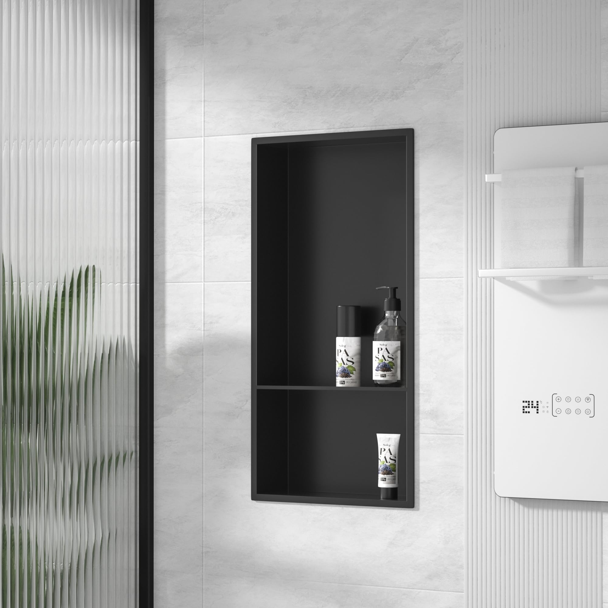 Niche Murale Salle De Bain En Acier Inoxydable 304 – 15x12 Cm, Brossé, Installation Encastrée, Pas De Carrelage Nécessaire