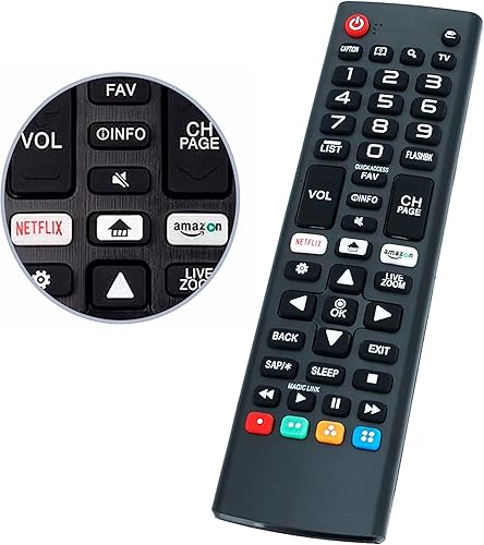 Miniatura 5 de Reemplazo de control remoto universal para televisores inteligentes LG todos los modelos: AKB75095307 AKB74915305 AKB75375604 y más
