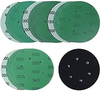 Vista 1 de 41 unidades de discos de lija secos y húmedos con gancho y bucle de 6 pulgadas, surtido de 6 agujeros, papel de lija de larga duración