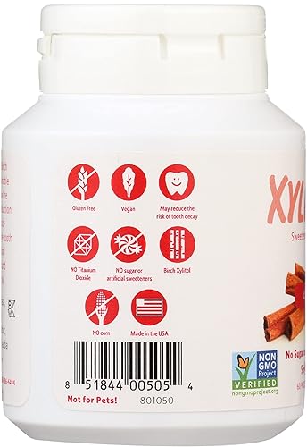 Miniatura 5 de Xylichew Chicle suave de canela, sin azúcar, sin edulcorante artificial, 60 unidades (paquete de 4)