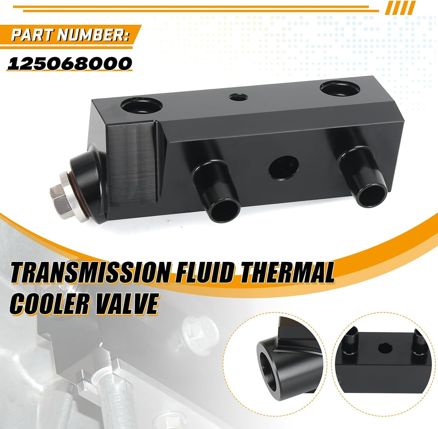 Automatic Transmission Fluid Thermal Bypass Valve Compatible with 2014-2018 GM Tahoe Silverado Sierra 1500 Escalade Yukon 6L80 5.3L 6.2L 4.3L Replace# 125068000