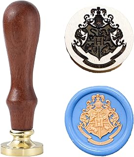 Wax Seal Stamp - Round Wizarding Academy Sealing Wax Stamp, 1.18 Inch School of Witchcraft and Wizardry Badge for Party Invitations, Letters, Crafts DIY