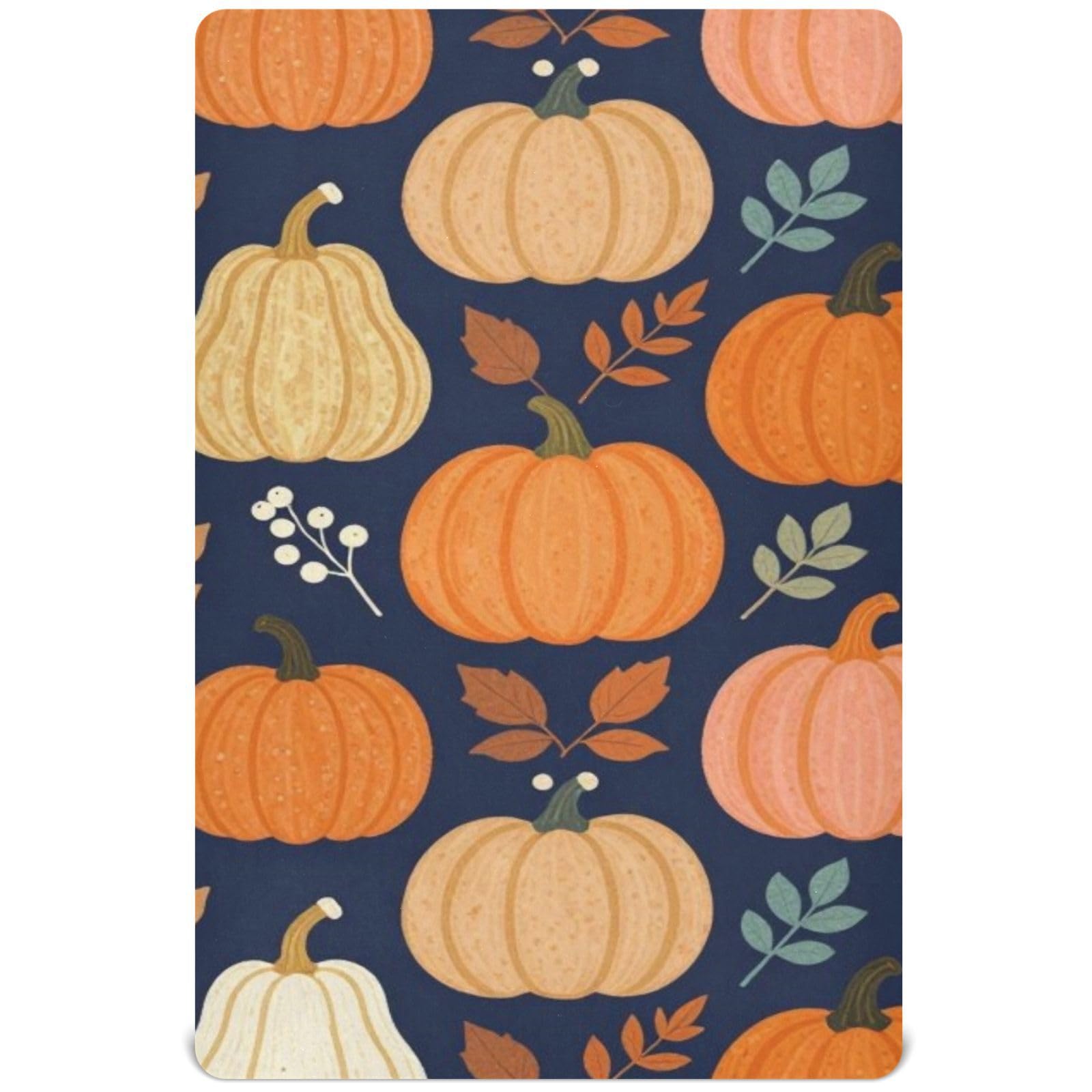 Draps-housses pour bébé drap-housse doux pour lit d'enfant ambiance automnale Happy Fall