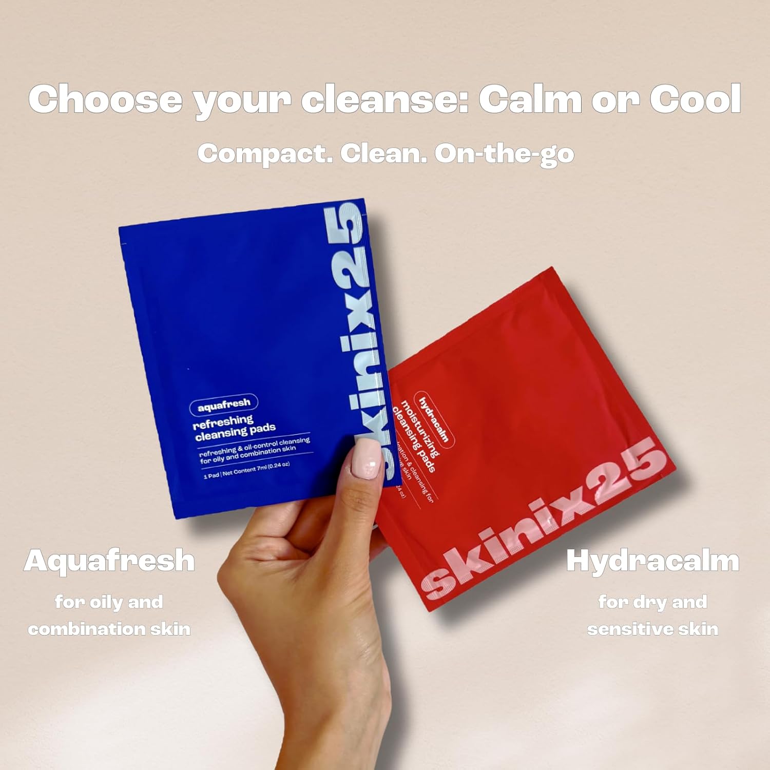 Hydracalm & Aquafresh Facial Cleansing Pads – 20 Individually Wrapped Cotton Wipes | On-the-Go Face Wipes for Travel, Gym & Daily Skincare | Hydrating + Oil-Control Cleansing Pads for All Skin Types - Image 2