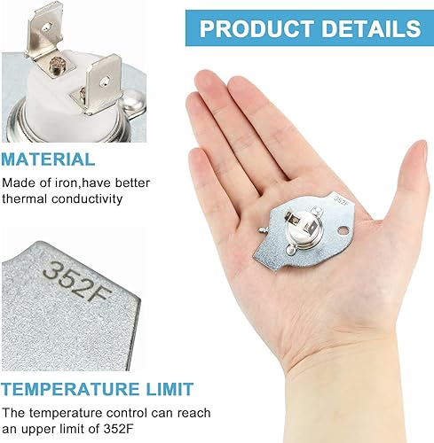 Miniatura 7 de Paquete de 6 piezas de repuesto de fusible térmico para secadora 3977394 apto para Whirlpool & Kenmore por AMI PARTS Reemplazar 80001 279548 695563