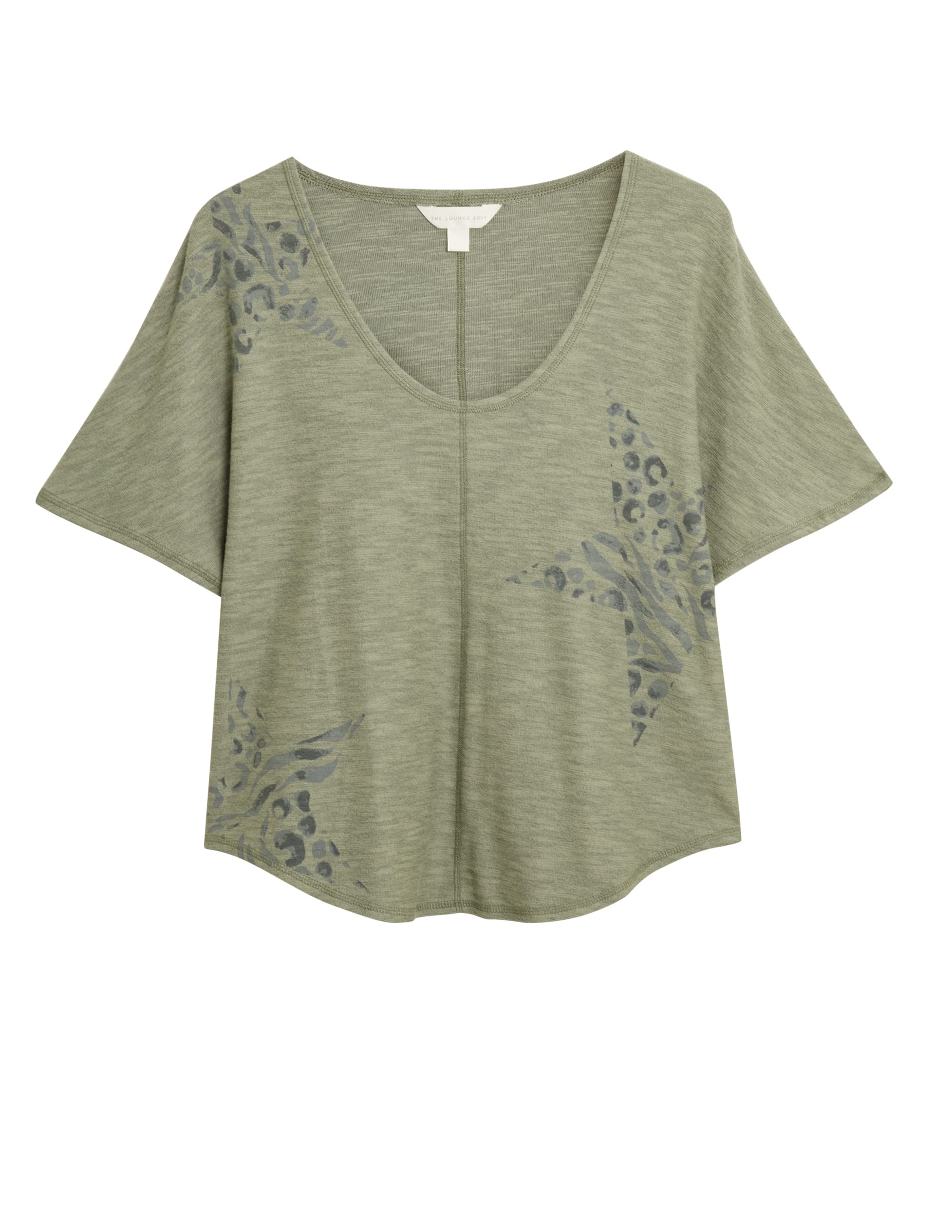 Marks & Spencerwomens Flexifit Lounge Star Print Top Pajama Top