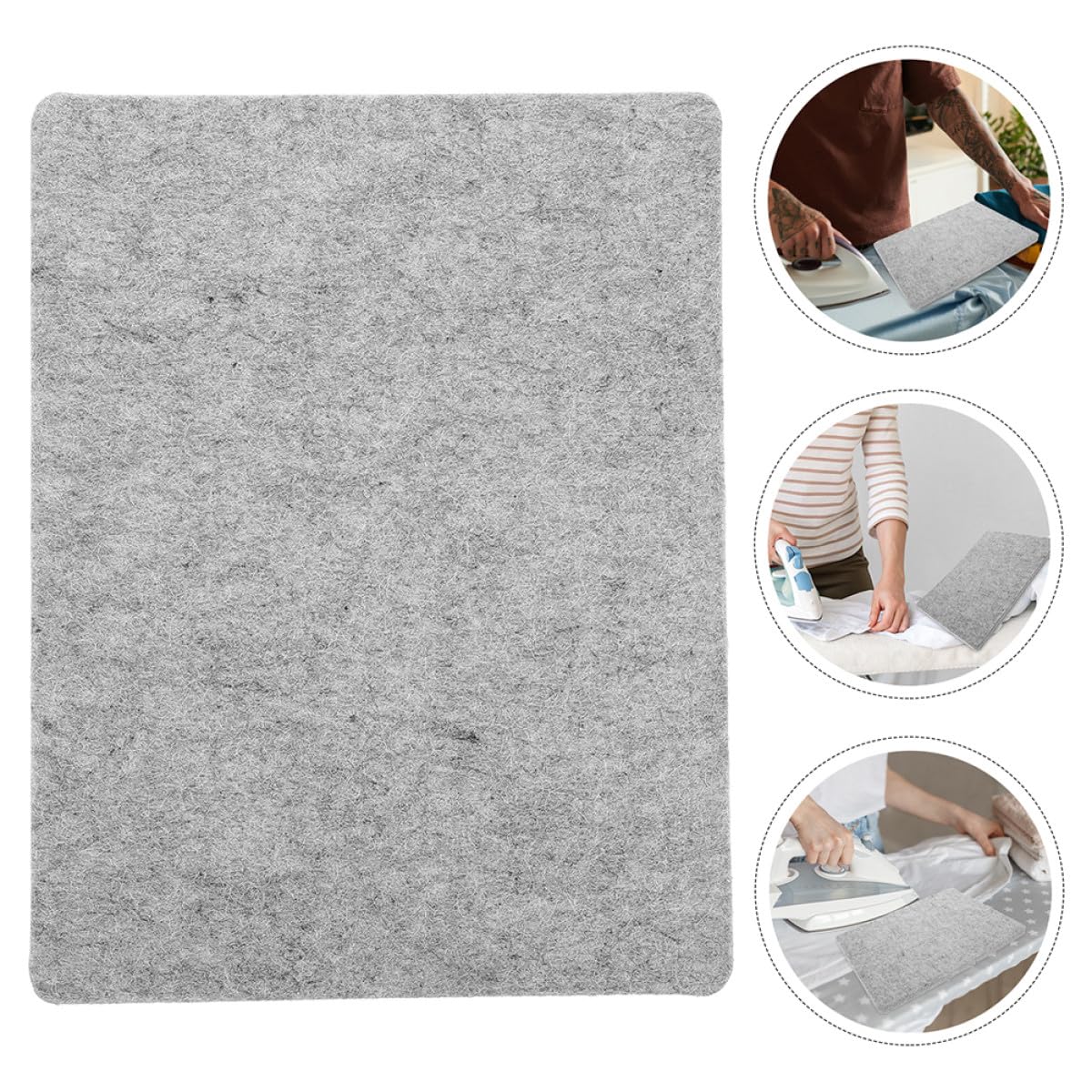 Tappetino Protettivo per Asse da Stiro in Feltro di Lana 30X355 CM Isolante Termico Antiscivolo per Trapuntatura e Stiratura su Tavolo Piccolo Asse da Stiro Portatile