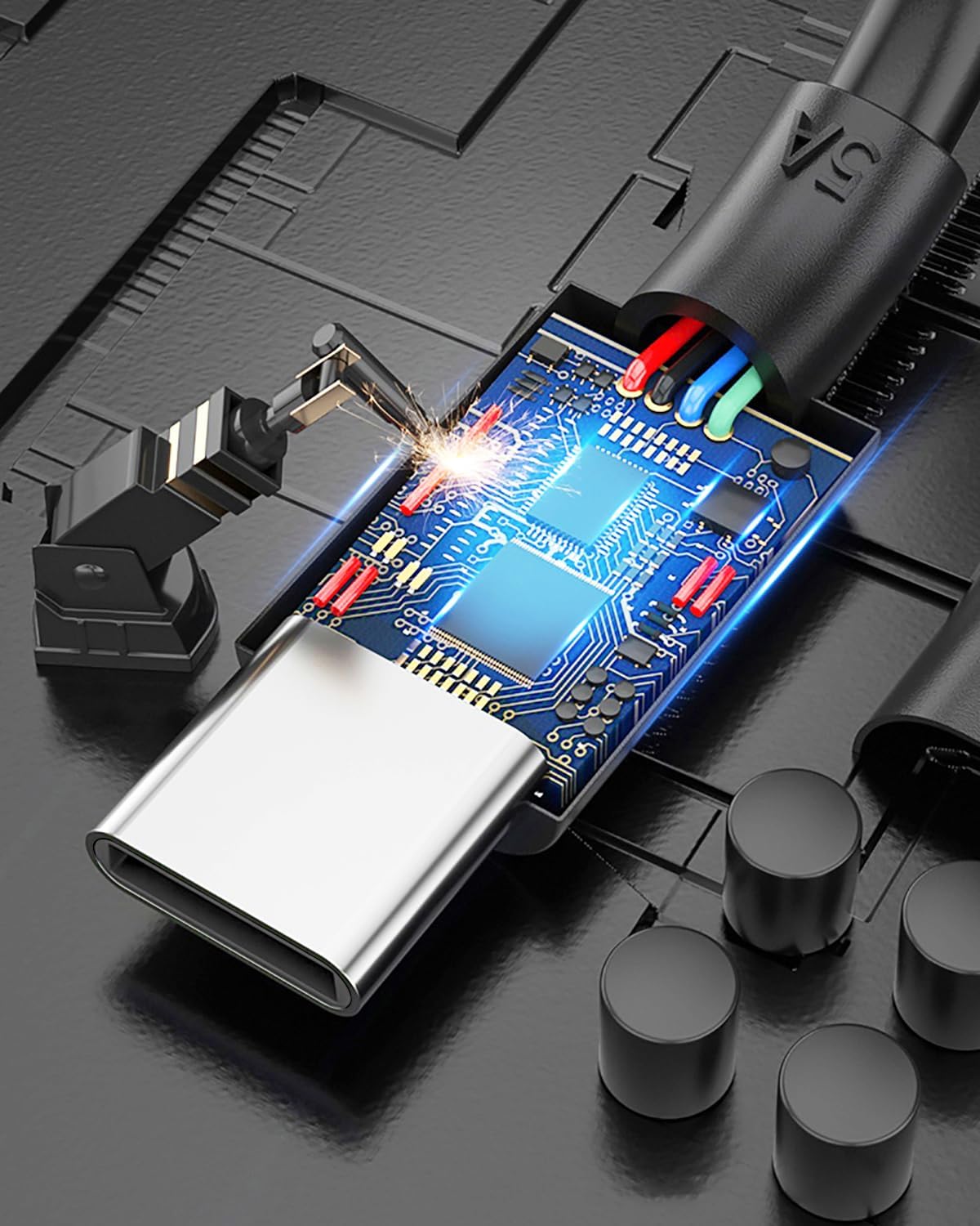 USB Fast Charger Cable Charging Cord for JBL Bose Speaker Headphone Wireless Bluetooth Earphone Earbuds, and More (5ft) image 2 of 6 B08BRB5F2N