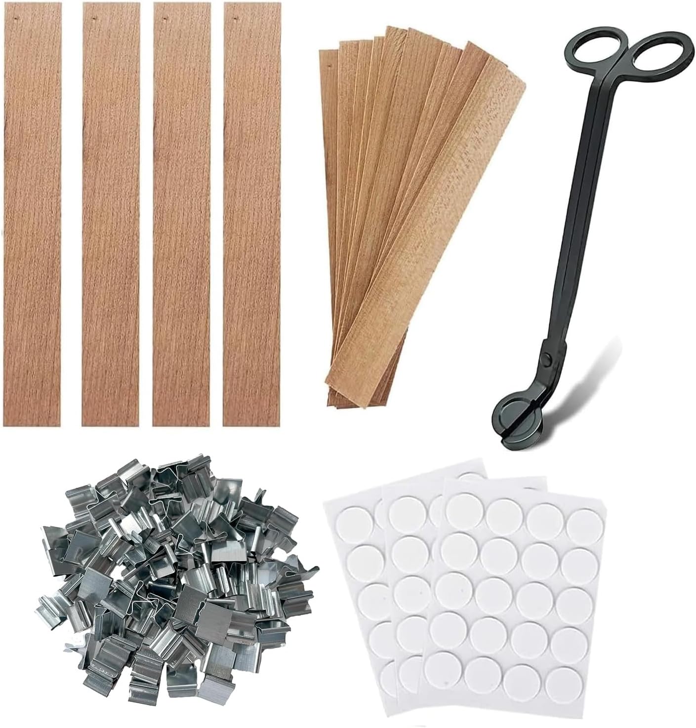 50 piezas de mechas de madera para velas 5.1 in miniatura 1