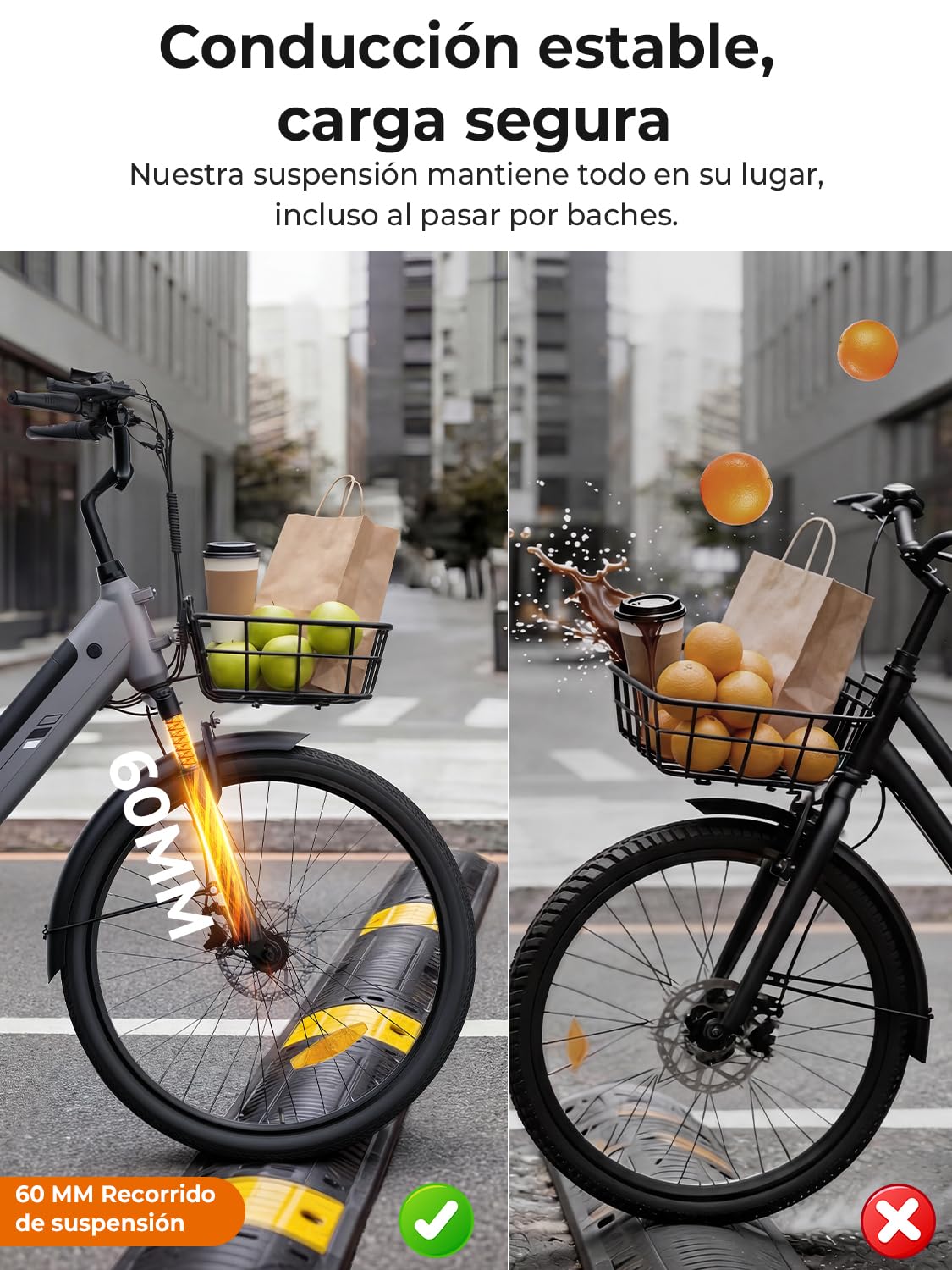 Touroll Bicicleta eléctrica, J1/J2 ST, Autonomía de 100km, Motor 45 NM, 15.6Ah Batería Desmontable, Bicicleta de montaña eléctrica
