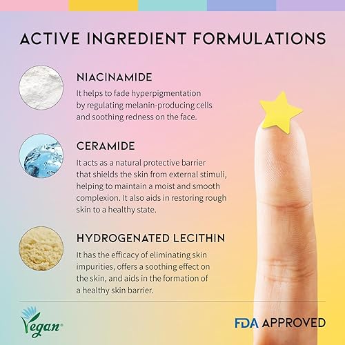 Miniatura 4 de Parche para acnéespinillas para cara, hidrocoloide, niacinamida, ceramida, bonitos colores pastel, protección y curación, evita cicatrices,