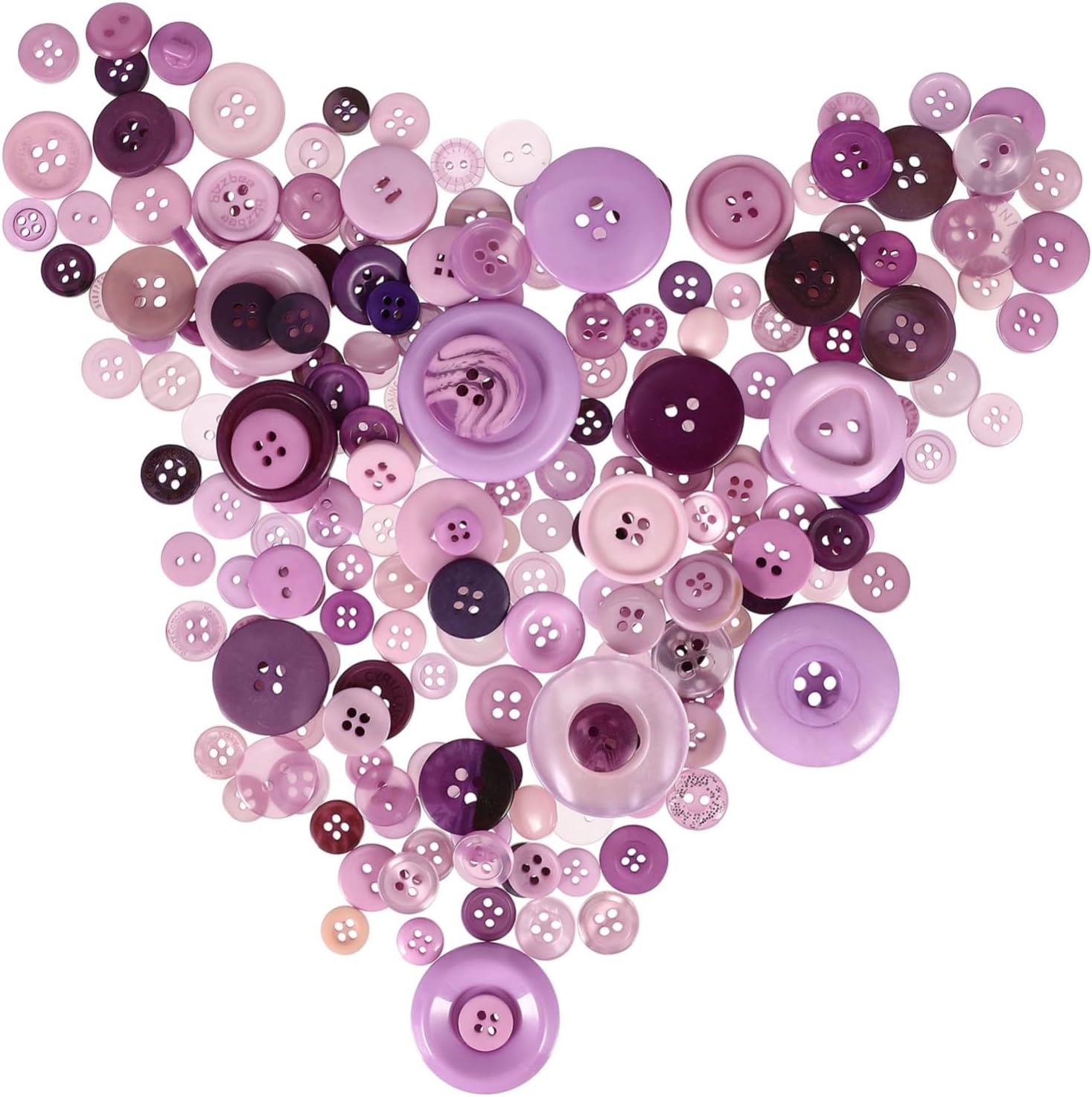 Purple Resin Decorative Buttons for Craft Making and Knitting DIY Set