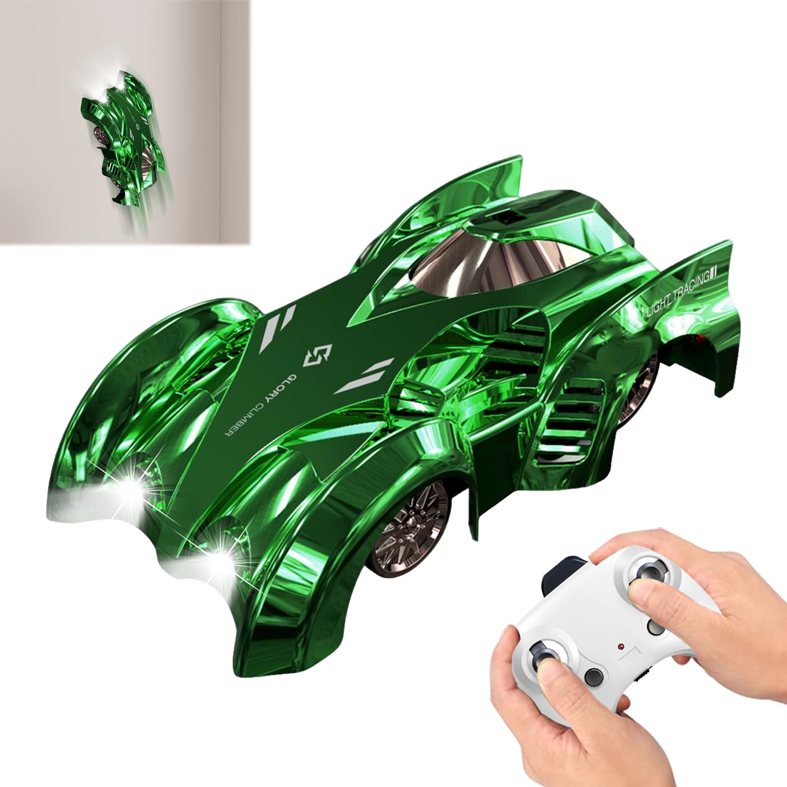 3T6B Wall Climbing RC Stunt Car, 360° Rotatable,Dynamic LED Lights for Kids