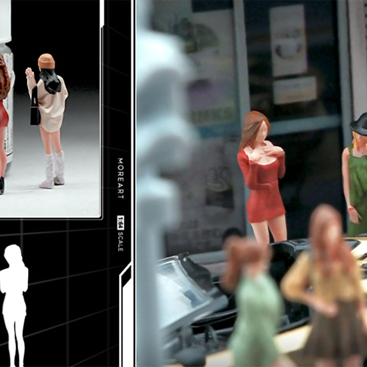 Tiny Resins Collectible Figures 1:64 Scale Colored Detail Ideal for Model Scene Craft Room and Miniature Displays Collectible Miniatures for Model Train Scene