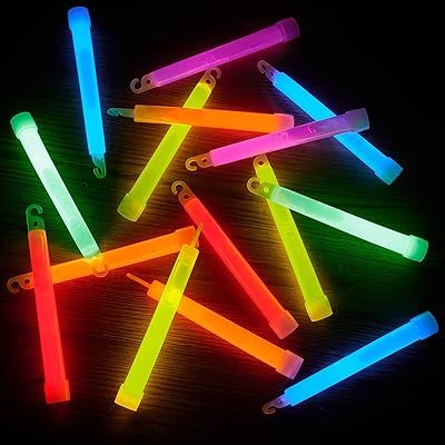 Nunesoke Lot de 12 bâtons fluorescents ultra lumineux de 15,2 cm