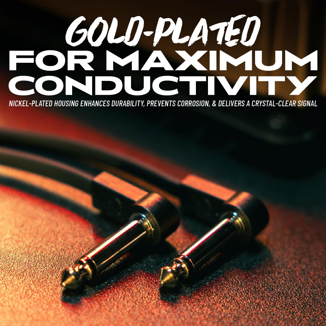 CableWorks By Gator Cases Composer Series GCWC-FPC6-3PK, flaches Patchkabel, 15,2 cm, 3 Stück