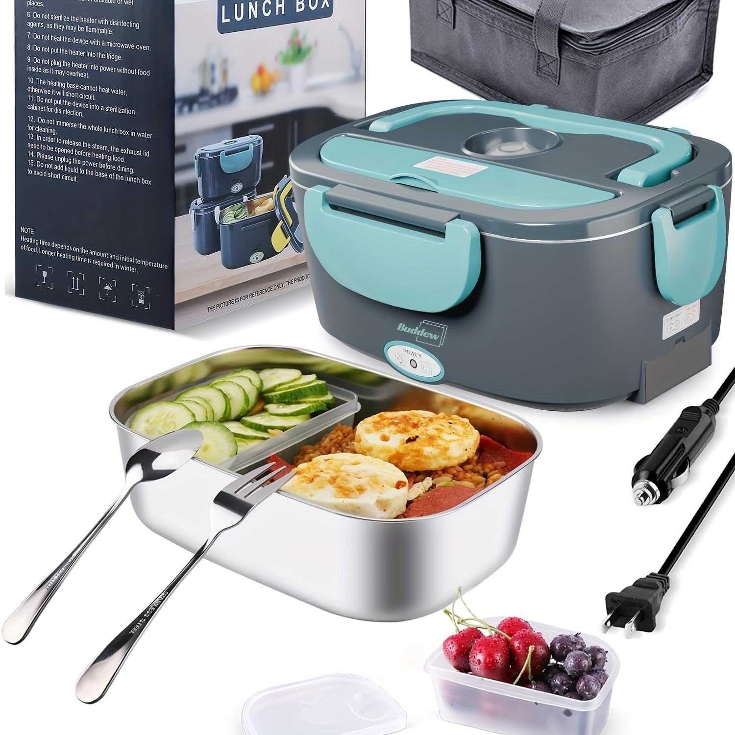 BRODARK Electric Lunch Box 80W Food Warmer for Adults, 12