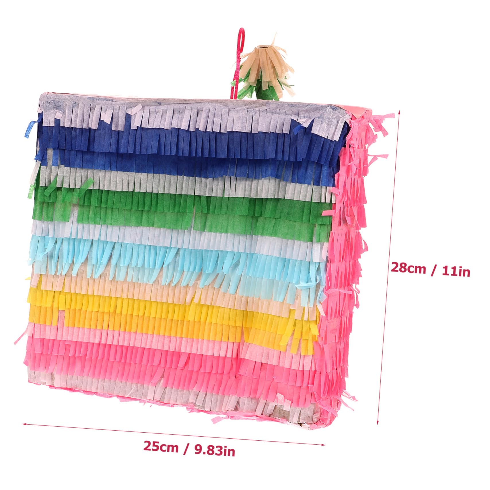 Cabilock Piñata De Fiesta Pastel 3d Colgante Papel Práctico Para Niños Cumpleaños Decoración Rellena De Dulces Accesorio Suministros Para Juegos
