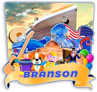 Decorative Magnet for Branson Missouri America Travel Souvenir Unique Wooden Fridge Magnet Collection to Record Beautiful Memorie 38