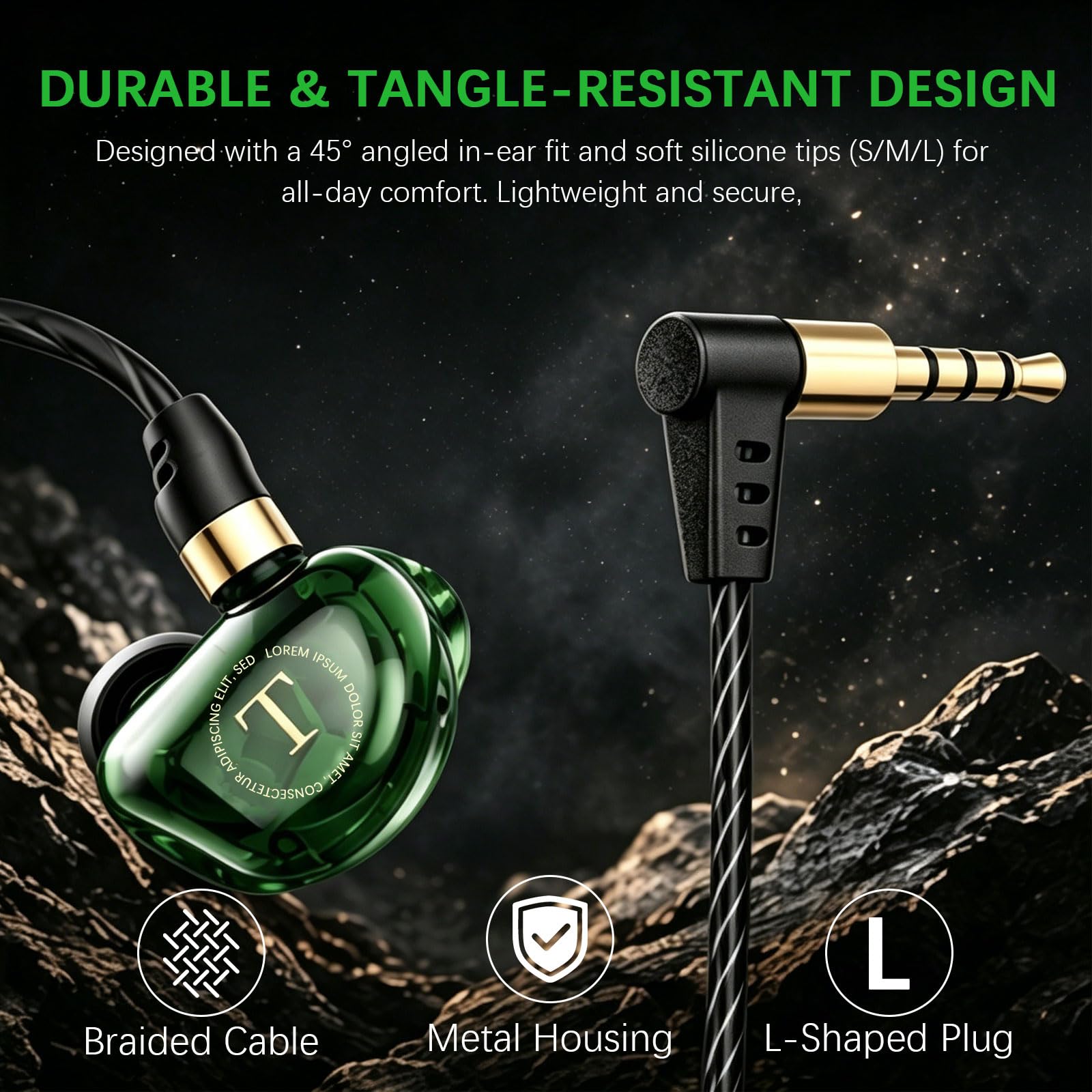 Rosmas Auriculares in-ear para juegos con micrófono (rojo)