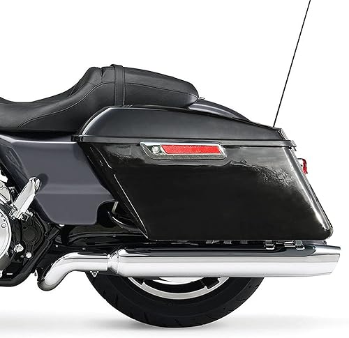 Miniatura 6 de SLMOTO - Alforjas CVO alargadas y rígidas, color negro con pestillo