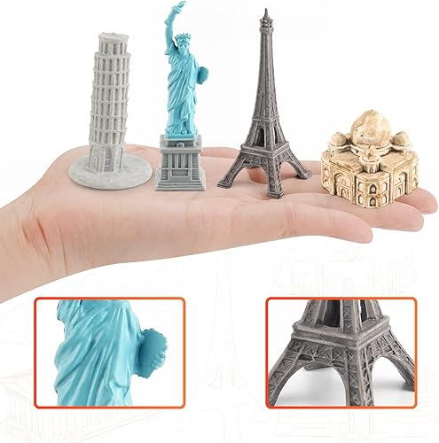 Miniatura 4 de Mini kit de construcción de figuras de pirámides del mundo, juguetes egipcios para proyectos de diorama, regalo de cumpleaños para niños