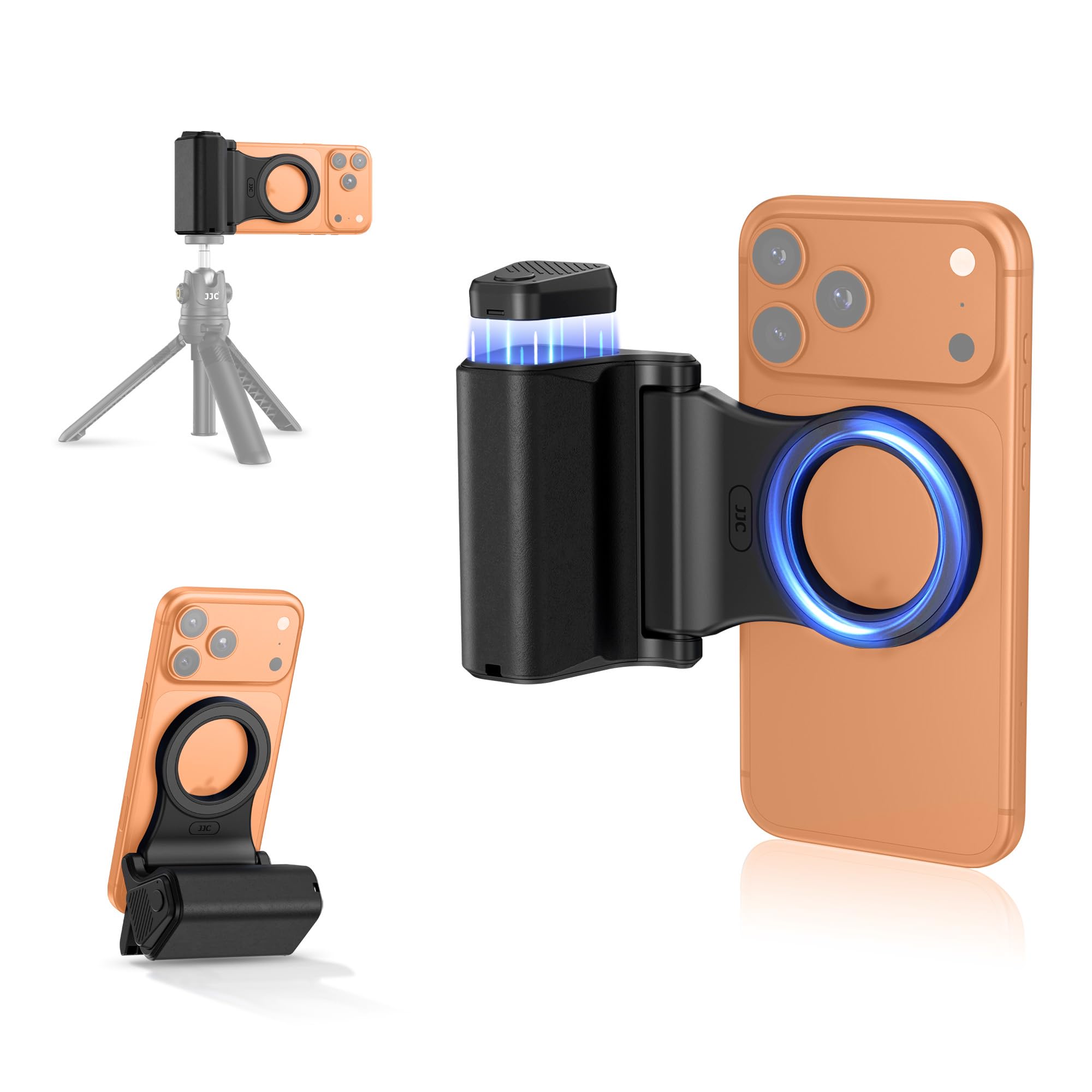 Soporte magnético para teléfono celular con disparador para iPhone 15 y Android 8